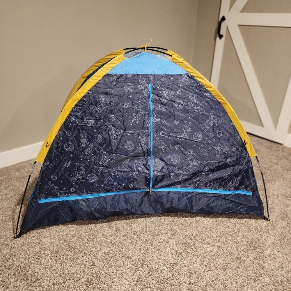 Kids Space Adventure Play Tent - Blue and Yellow